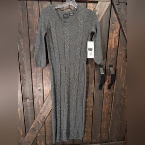 Press Dress, sweater dress, Charcoal, size S
